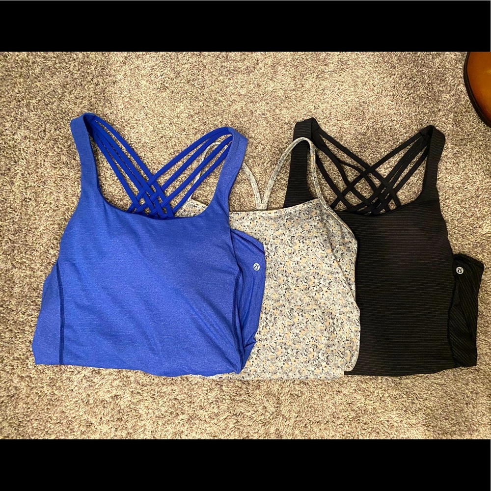 Three Lululemon tops